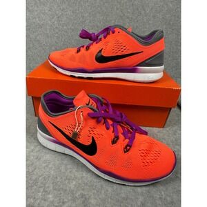 Nike Free 5.0 TR Fit 5 Training Shoes Hyper Orange Purple Women's Size 5.5